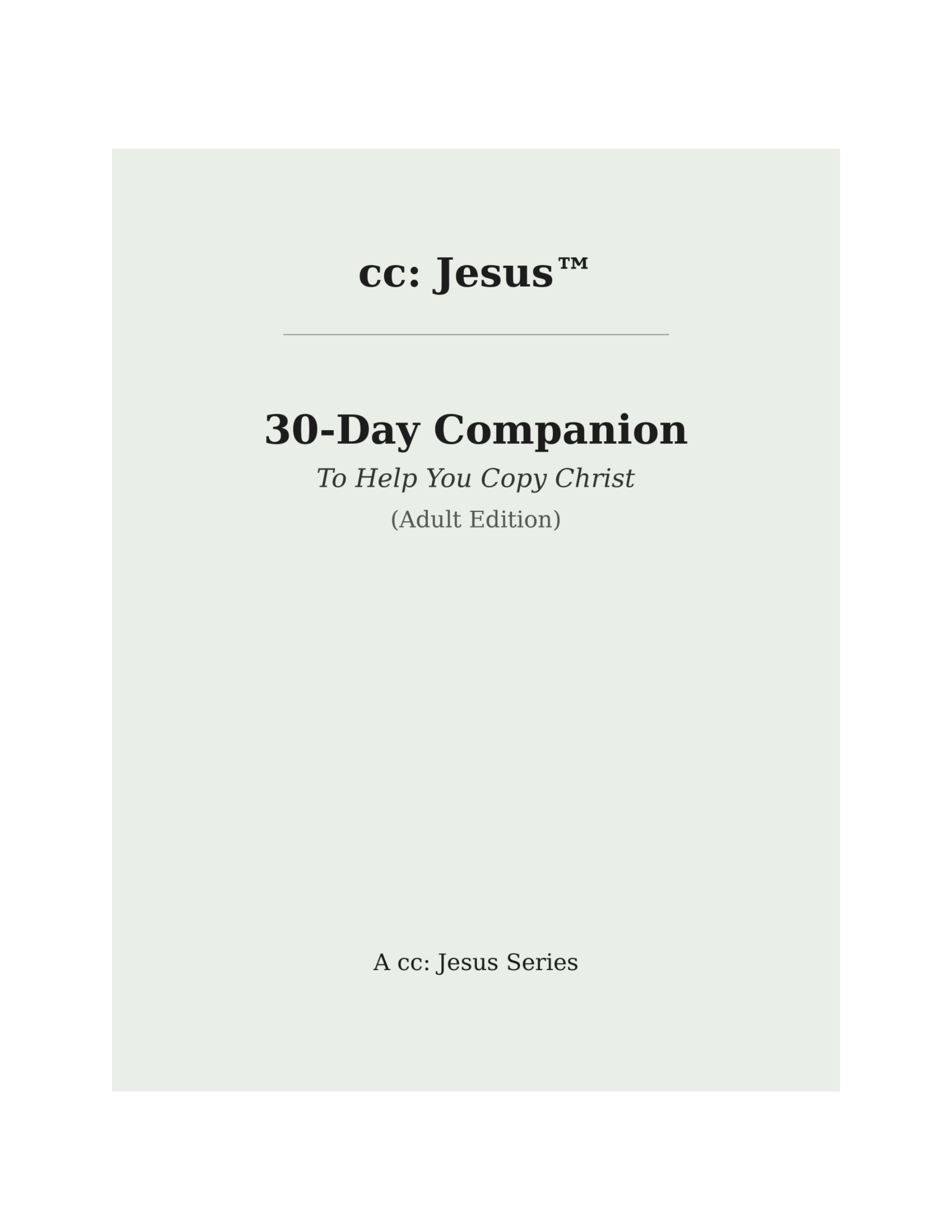 30-Day Companion (Adult Edition)